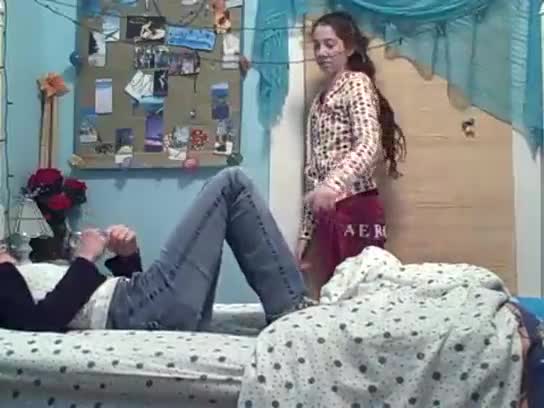 Girls Fighting in Bed