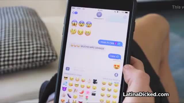 Sexting Latina stranger gags on my cock